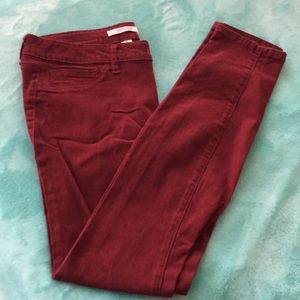Burgundy Refuge Skin Tight Legging Jeans